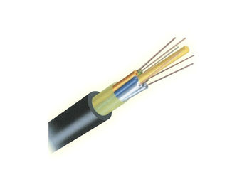 品質  Outdoor Loose Tube Aerial Fiber Optic Cable GYFTY With FRP Central Strengthen 工場