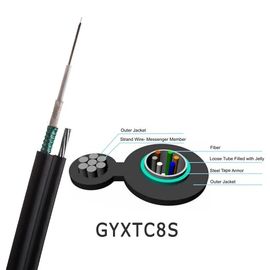 品質  GYXTC8S Self - Support Outdoor Armoured Fiber Optic Cable 12 Core Figure 8 Type for Duct or Aerial 工場