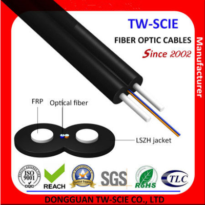1 コア シングル モード FTTH ドロップ ケーブル 8.2kg/km ケーブル重量良好なパフォーマンス G652D