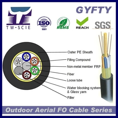 GYFTY-FSの多中心の屋外の空気ガラス装甲繊維光学のイーサネット ケーブルにまいはだを詰めるため