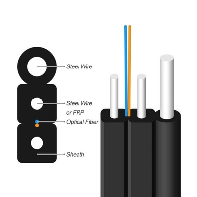 GJYXFCH 室外 2コア FRP 線維光ケーブル FTTH 線維ケーブル