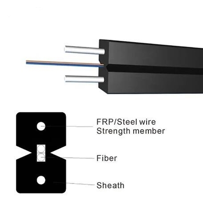 外部 1コア 2コア 4コア 鋼鉄ワイヤ ドロップ 光ファイバーケーブル FTTH