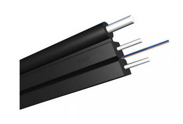 平らなFTTH 1の中心の屋内デジタル光ファイバケーブルG657A LSZHの蝶ドロップ・ケーブル