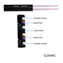 3.1*2.0mm FRPの強さメンバーFTTH屋内LSZHの光ファイバケーブル