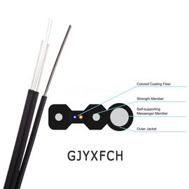GJYXCH/GJYXFCH屋外の自己支持FTTHのドロップ・ケーブル1/2/4の中心の単一モード図8光ファイバケーブル