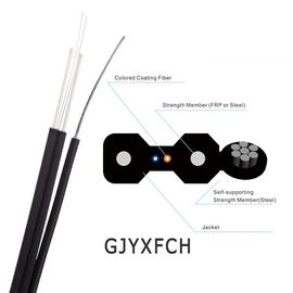 軽量の防水LSZH/PVCのジャケットFTTHネットワークの屋内ドロップ・ケーブル
