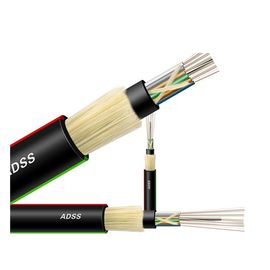 ADSS 144の中心の非金属FRPすべての誘電性の自己支持の光ファイバーケーブル