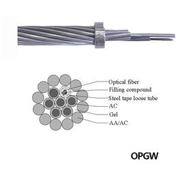 24の中心OPGWの合成の頭上式のグラウンド ワイヤーACS OPGWの良質のステンレス製のsteelFiberの光ケーブル