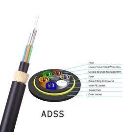 屋外 Airreal ADSS OFC ケーブル シングルモード 24 コア 電力通信用 高防水