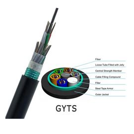 144 中核 ローズチューブ ストランディング GYTS 屋外アンテナとダクト SM 光ファイバーケーブル