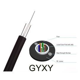 2鋼線の強さメンバーの光ファイバ ケーブルGYXYとの24の中心屋外G652Dの単一モード
