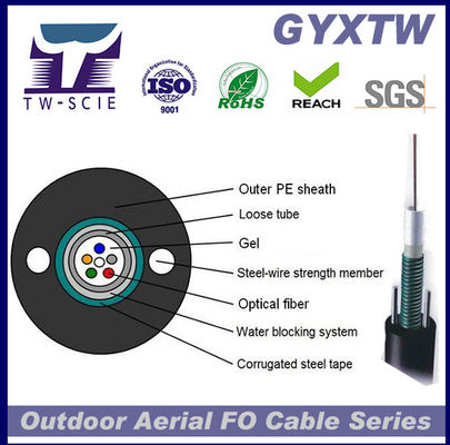 GYXTW 12の中心の適用範囲が広い装甲光ファイバケーブルの小さい直径