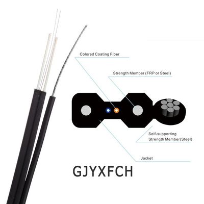 2コアG657A1ファイバーGJYXCHGJYXFCHFTTHドロップケーブル屋外