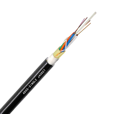 12中心の単一のjacketFactory価格の屋外のSelf-supporting空気のFibra Optica ADSSのスパン100m ADSSの光ファイバケーブル