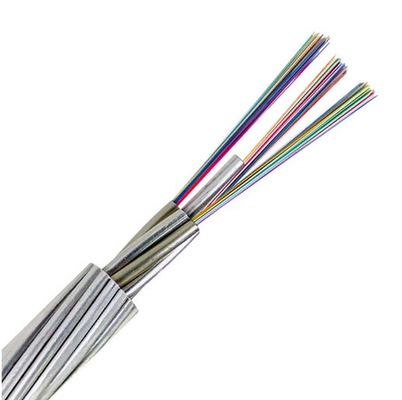 中心OPGWの光ファイバケーブルの単一モードG652d力のOpgw 24/48本のAeirlalワイヤー